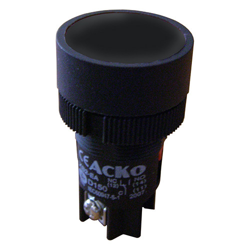 Кнопка керування АСКО-УКРЕМ XB2-EA125 "Старт" чорна без фіксації 1NO+1NC ІР40 (A0140010035)