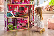 Дерев'яний ляльковий будиночок для Барбі "Малібу" EcoToys з ліфтом, фото 5