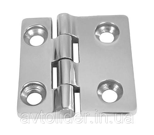 Петля 52х61х4 мм, нержавіюча сталь А4 (AISI 316), фото 1