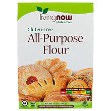 Безглютенове борошно для випікання NOW Foods, Living Now "All-Purpose Flour Gluten-Free" (482 г)