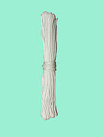 Шнур плетёный ПП белый 4мм 50