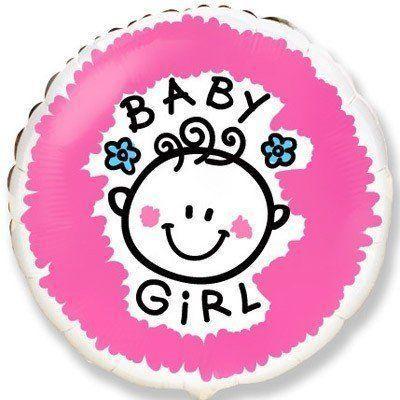 Фольгована кулька коло "Baby girl" 18" Flexmetаl
