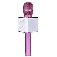 Беспроводной микрофон SUNROZ Q9 для караоке USB Розовый (SUN5748)
