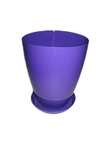 Вазон-кашпо "МАТИЛЬДА" з підставкою V=2,3 л (d=15см h=18,5 см) фіолетовий "Омела"