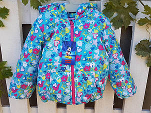 Детская демисезонная куртка для девочки на рост 104-116 см