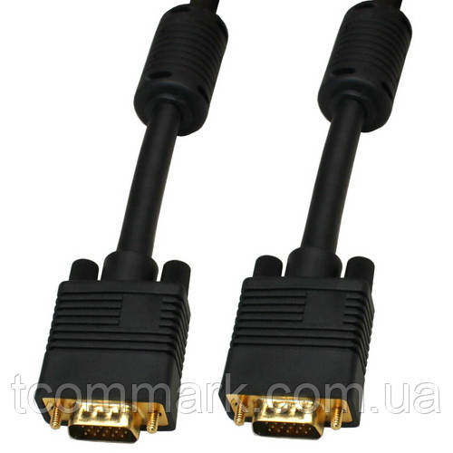 Шнур компьютерный VGA, штекер HDB15pin - штекер HDB15pin, 3+9, с ...