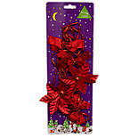 Ялинкова іграшка підвіска з прикрасами в бурульки з шарами, 2,7 м, червоний, пластик (472123-11), фото 2