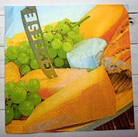 Салфетка для декупажа, "Сыр и виноград", 30х30 см