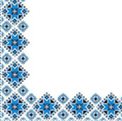 Серветка Марго 33*33 2сл. Вишиванка синя 50шт/уп