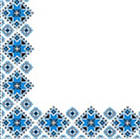 Серветка Марго 33*33 2сл. Вишиванка синя 50шт/уп