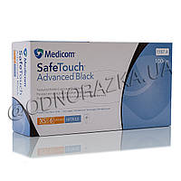 Нитриловые перчатки Medicom SafeTouch Black, размер XS, черные 5,0 гр, 100 шт