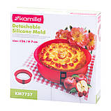 Форма силіконова Kamille KM-7757 26*7см Кругла форма зі скляним дном Силіконова форма для випічки, фото 8