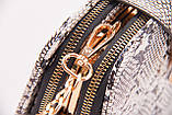 Сумка жіноча під пітона на ланцюжку з 3 відділеннями, фото 8