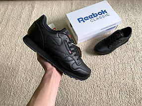 Чоловічі шкіряні кросівки Reebok Classic Full Black чорні