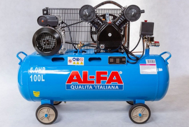 ✔️ Компресор AL-FA ALC-100-2 | 100L . 3,8 кВт . 2-x поршневий