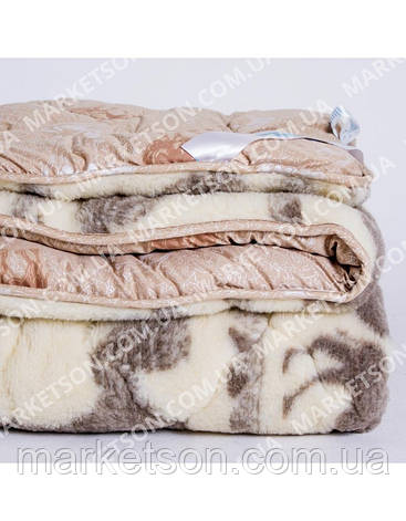 Зимова ковдра з Верблюжої вовни 195215 Camel Wool хутро. Євро розмір., фото 1