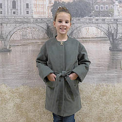 Кашемірове півпальта Шанель (фісташка), 128-156 зростання