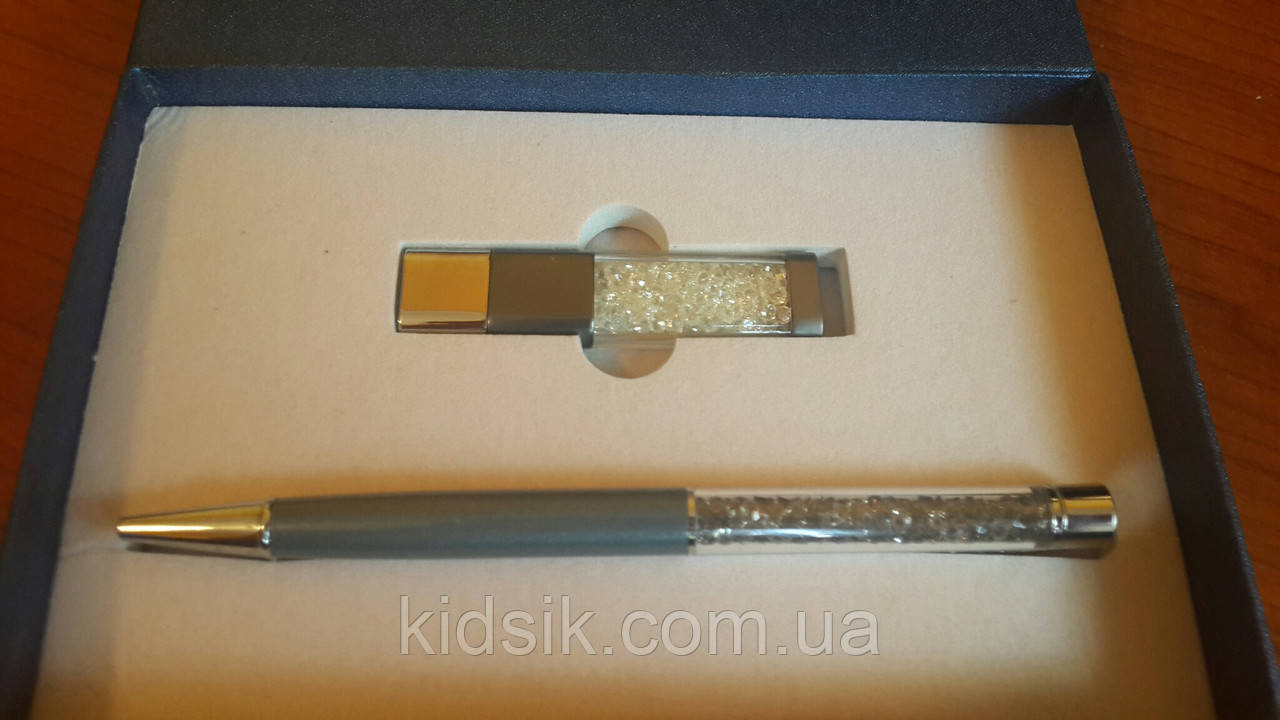 Набор флешка USB и ручка Swarovski в подарочной упаковке. - фото 1 - id-p117165766