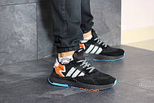 Чоловічі кросівки Adidas Nite Jogger Boost,чорні з сірим, фото 3