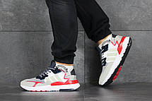 Чоловічі кросівки Adidas Nite Jogger Boost,білий з бежевим, фото 2
