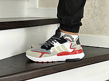 Чоловічі кросівки Adidas Nite Jogger Boost,білий з бежевим, фото 3