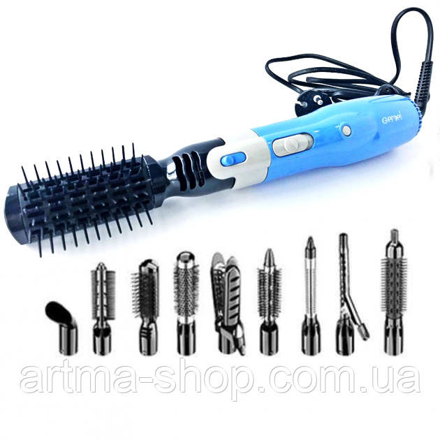 Фен-стайлер для волосся 10 в 1 Gemei Потужність 1000 Ват (GM-4833)