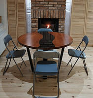 Стол для гостиной на металлических ножках в стиле лофт