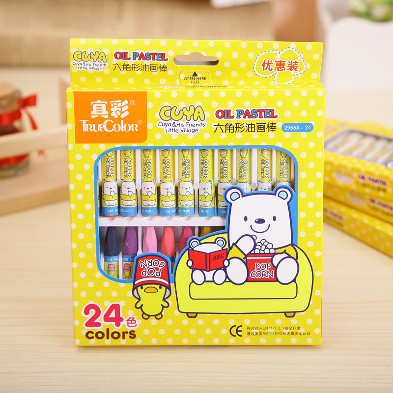 Набір дитячої олійної пастелі, шестигранна, 24 кольори, True Color, фото 1