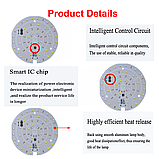 Smart IC LED 18w 220V 6000K 133x133 Світлодіод 18 ват у Світлодіодний Світильник, фото 3
