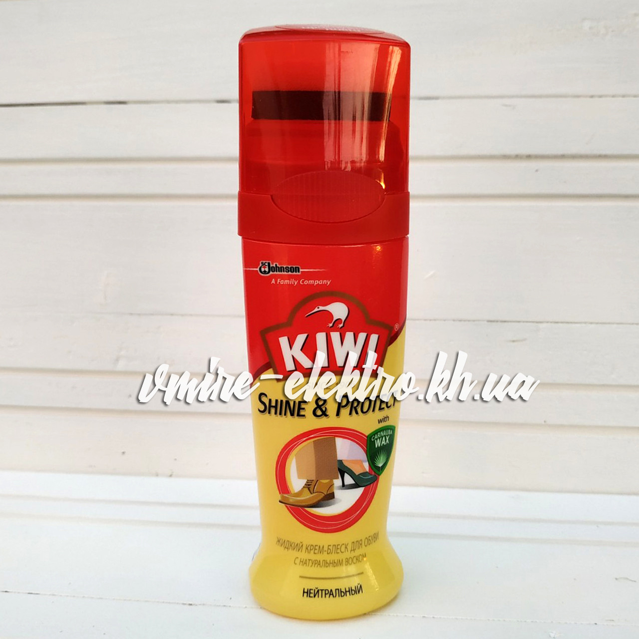 Рідкий крем-блиск для взуття безбарвний Kiwi Shine Protect 75 мл