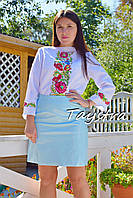 Блузка вышитая женская, блуза вышиванка этно стиль, вишита блузка біла, этно блузка