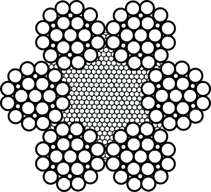 Канат стальной 17,5мм ГОСТ3077-80 6x19(1+6+9)+о.с.