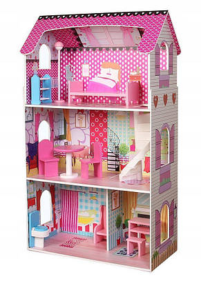 Дерев'яний ляльковий будиночок для Барбі EcoToys, фото 1