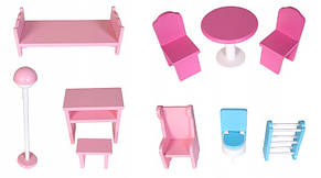 Дерев'яний ляльковий будиночок для Барбі EcoToys, фото 5