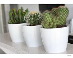 Горщик для квітів Магнолія, білий перламутр 120 мм