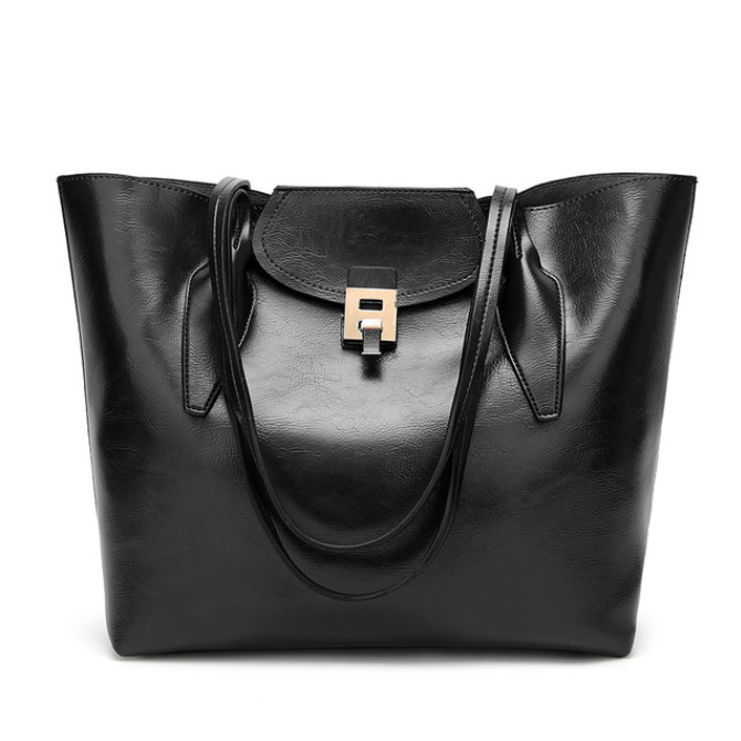 Модна жіноча сумка шоппер. Сумка тоут жіноча класична (чорна), фото 1