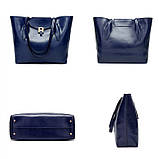 Модна жіноча сумка шоппер. Сумка тоут жіноча класична (чорна), фото 4