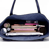 Модна жіноча сумка шоппер. Сумка тоут жіноча класична (чорна), фото 8