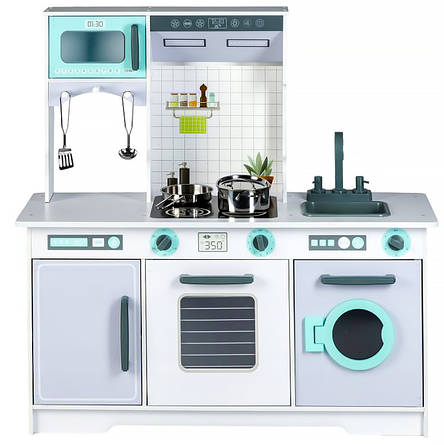 Дитяча дерев'яна кухонна плита та аксесуари Ecotoys, фото 1