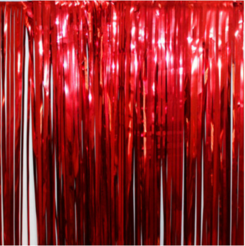 Шторка завісу з фольги для фото зон червона 1х2 метри - фото 1 - id-p1046285507