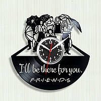 Часы Друзья Сериал Друзья Часы Friends Часы виниловые настенные Декор виниловый Фигурные кварцовые часы 300 мм
