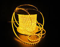 Уличный плоский светодиодный шнур Lumion Led Duralight 6*15 мм 60 LED/м.п. наружный цвет желтый