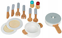 Дитяча дерев'яна кухонна плита й аксесуари Ecotoys "Country", фото 6