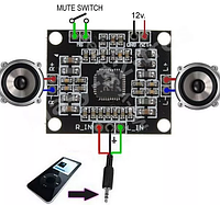 PAM8610 стерео цифровой усилитель 2x15 Вт модуль декодер mp3/usb мп3