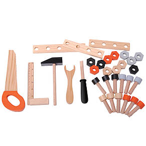 Ігровий набір дерев'яних інструментів Ecotoys "Моя майстерня", фото 4