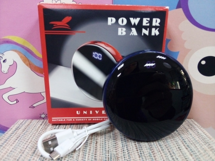 Портативний USB зарядний пристрій Power bank з Led індикатором 8800 mAh синій