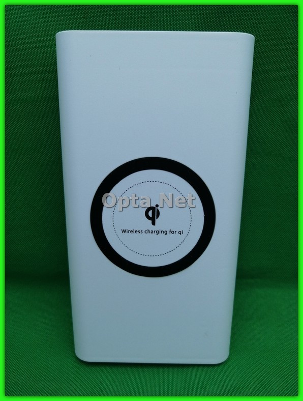 POWER BANK з бездротовою зарядкою QI White 20000 маг