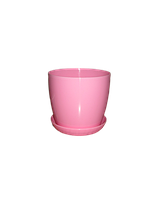 Вазон цветочный "Матильда" с подставкой V=0,8л (d=11см h=10,5см) розовый "Омела"