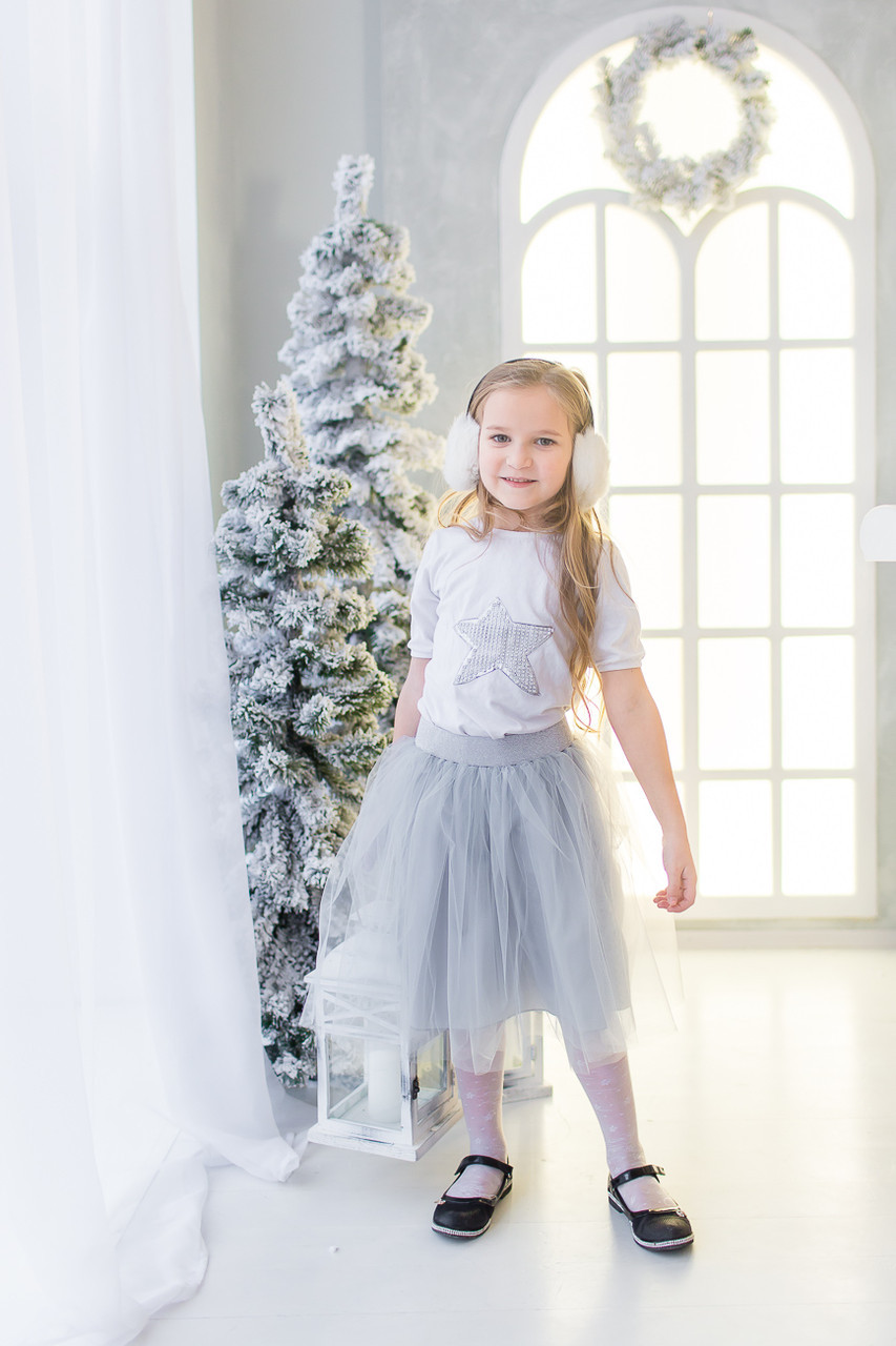 Юбка из еврофатина детская.Светло серый.: продажа, цена в Харькове ...