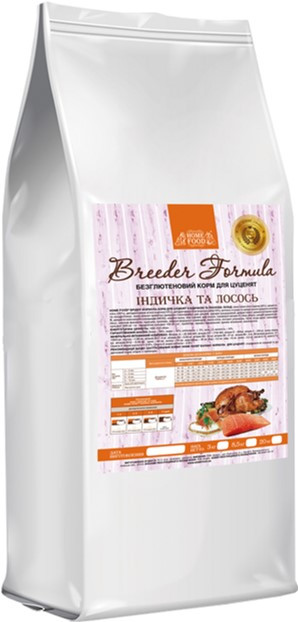 Сухий корм Home Food для цуценят середніх і великих порід з індичкою і лососем 3 кг